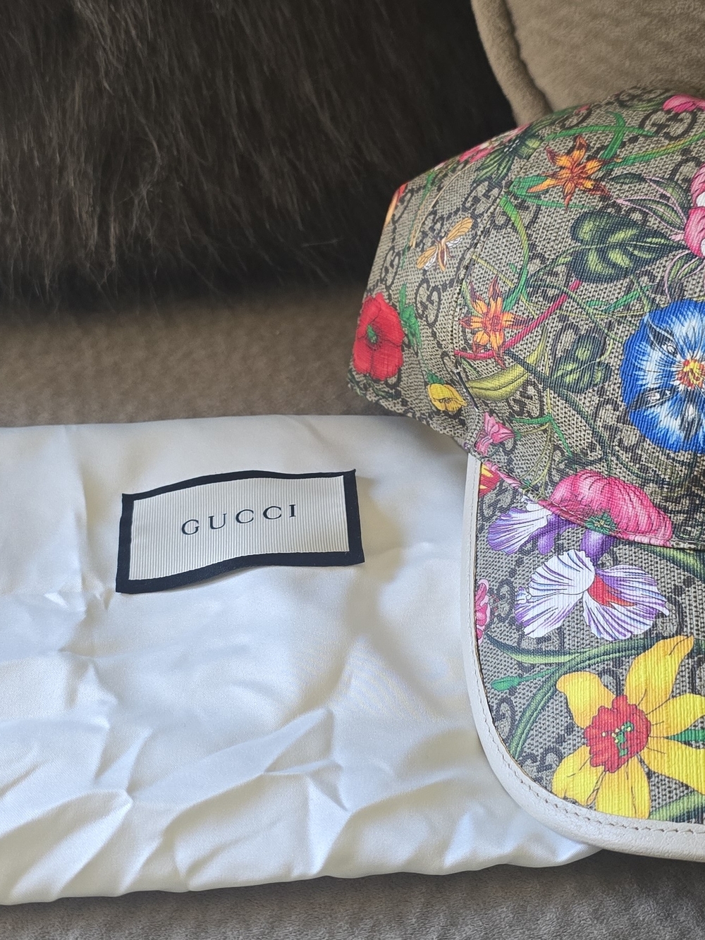 Gucci multicolor floral logo baseball cap
